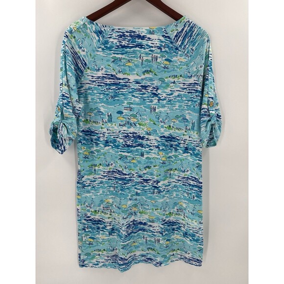Lilly Pulitzer High Tide Toile Beach Resort Dress Size XSMALL Easy Wear EUC - Picture 3 of 12